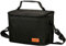 Parateck Auslaufsichere Lunchtasche, Thermo-Kühltasche, Picknick-Tasche, Bento-Box, Tragetasche für Erwachsene, Kinder, Damen, Herren, Schwarz
