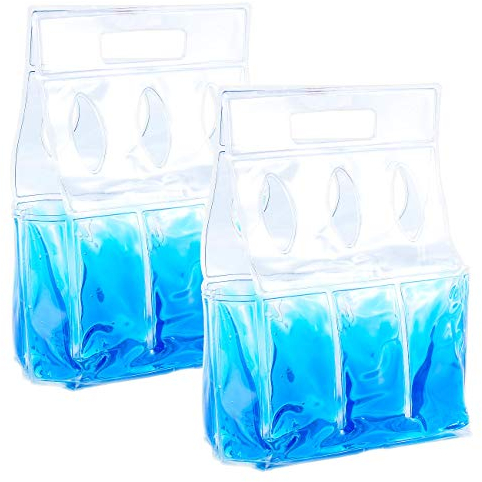 PEARL Getränke Kühltasche: 2er-Set Kühl-Tragetaschen für je 6 Flaschen oder Getränkedosen (Kühltasche für 6 Flaschen, Flexible Kühlbox, Trinkflasche)