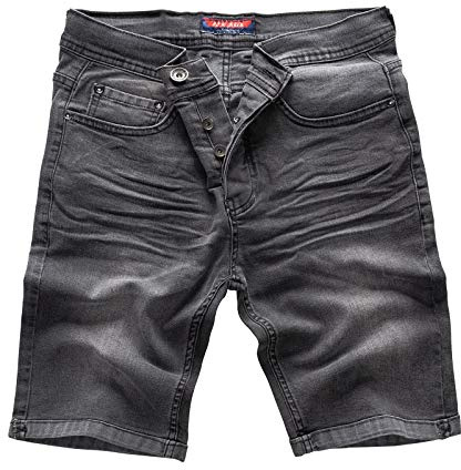 Rock Creek Herren Shorts Jeansshorts Denim Short Kurze Hose Herrenshorts Jeans Sommer Hose Stretch Bermuda Hose Dunkelgrau RC-2202 Anthrazit W42