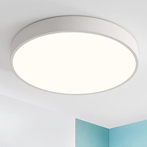 Style home 36W Deckenleuchte Deckenlampe LED Kinderlampe, Warmweiß 3000K, ultra dünne Lampe für Wohnzimmer Schlafzimmer Küche Diele Büro, Ø40x4cm (Weiß)