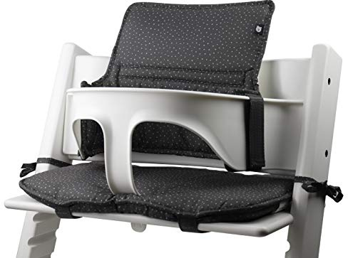 Tinydo® Hochstuhl Sitzkissen für Stokke Tripp Trapp, Gepunktet | Ergonomisches Memory-Schaum Kissen zur Rückenentlastung, Sitzpolster extra dick, Sitzverkleinerer Auflage ohne Verrutschen