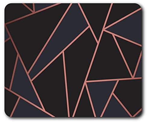 Destination Vinyl Ltd Rose Gold Black Art Deco Elegant Pattern Mouse Mat Pad Computer PC Laptop Gaming Office Home Desk Accessory Gadget - 24121