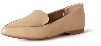 Amazon Essentials Damen Flacher Loafer, Beige, 41.5 EU