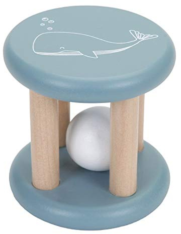 Little Dutch Tiamo 7010 - Sonajero de Madera, Color Azul