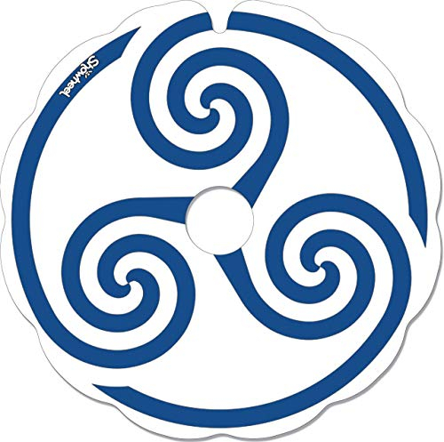 Flasque: Protège-Rayons Fauteuil Roulant (Paire) pour Main Courante de 53,51 à 54,50 cm de Diam. Extérieur, Fixation Plate -Triskel bleu