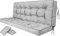 PillowPrim Kissen für Hollywoodschaukel Sitzkissen Bankkissen Bankauflage für Gartenbank Outdoor/Indoor, Breite -140x49 cm und Rückenlehne 140x56 cm - Aschgrau