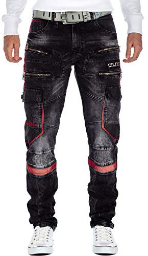 Cipo & Baxx Herren Jeans CD561-bans Schwarz W34/L36