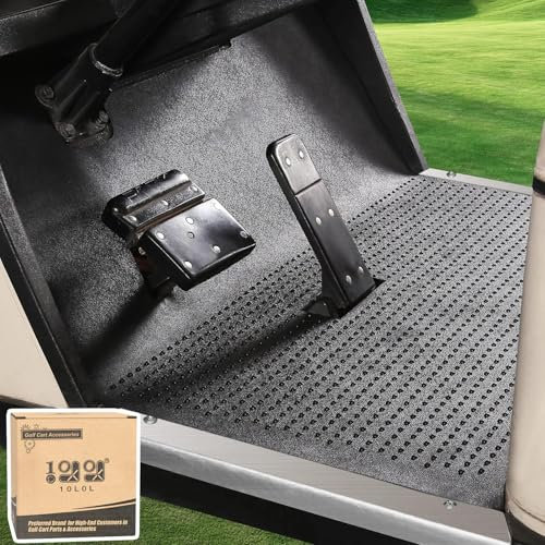 10L0L Golf Cart Full Coverage Liner Floor Mat for EZGO TXT 1996-up Gas and Electric, Black