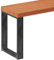 LAMO Manufaktur Sitzbank Esszimmer Holzbank 30x120x47 cm, Möbelfüße Simple Rohstahl mit Klarlack/Dunkel, LSB-01-A-004-120-0000
