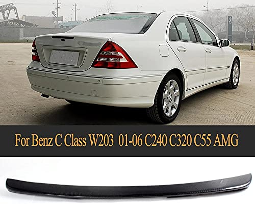 LYBH W203 Heckspoiler, C-Klasse Carbon Heckspoiler Lip Wing Für Mercedes Benz W203 C240 C320 C55 AMG 2001-2006