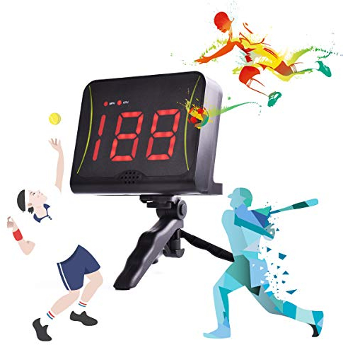 DRM Hands-Free Speed Radar, Multi-Sport Radar Gun für Baseball/Lacrosse/Fußball/Tennis/Golf, Baseball Speed Training Equipment Speed Measurement Device