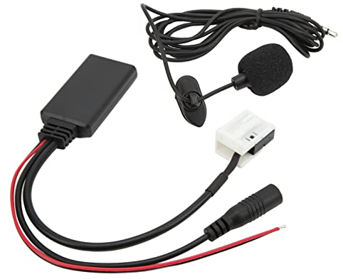 Bluetooth für Audio Kabel, 12Pin Autoradio RD4 Bluetooth Musik Aux für Audio Kabel Adapter Ersatz für C2 C3 C4 C5 C6 C8(Mit Mikrofon)