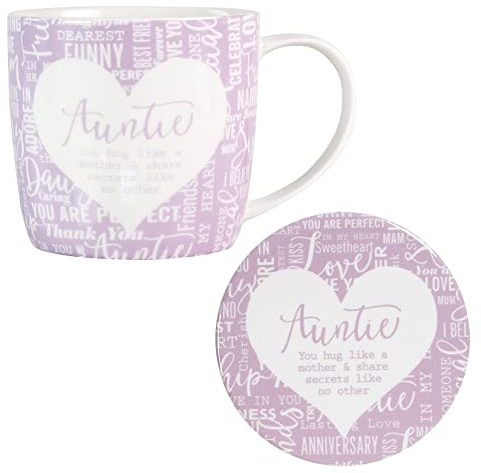 Said with Sentiment 7150 Auntie Mug & Coaster Set