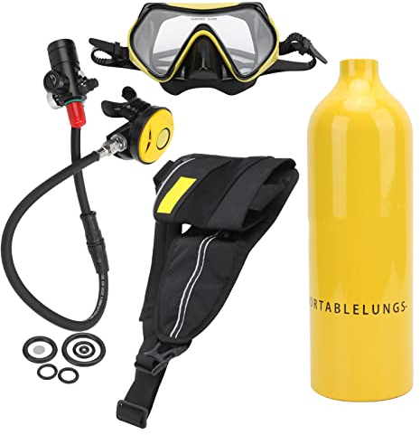 Équipement de plongée portable - Mini réservoir de plongée de 1 L - Petit cylindre de plongée avec pompe - Kit d'équipement de plongée sous-marine (#2)