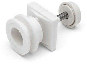 8 x Joint Ball Grooved/ Slot Shower Door Rollers 19mm Wheel White Sovereign
