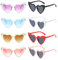 Yomaido 8 Stück Vintage Herz_förmige Sonnenbrille, Retro Katzenaugen Sonnenbrillen Set, Hippie Party Brille für Geburtstagsfeier, Hochzeit, Damen und Frauen