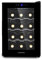 KLARSTEIN Cave a Vin, Réfrigérateur à Vin avec Porte en Verre, Cave à Vin de Vieillissement, Zone Unique, Prosecco, Bière, Ecran Tactile, Réfrigérateur Bar, Frigo, Protection UV, 5-18°C, 12 Bouteilles