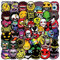 HNTR® Acid Smiley Face Stickers | 50 Twisted & Creepy Emoji Decals | Waterproof Vinyl Stickers for Halloween, Laptops, Water Bottles & Scrapbooks | Scary Horror Aesthetic Sticker Pack