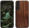 kwmobile Hülle kompatibel mit Samsung Galaxy S23 Hülle - Holz Case - stoßfestes Handy Cover - TPU Handyhülle in Dunkelbraun