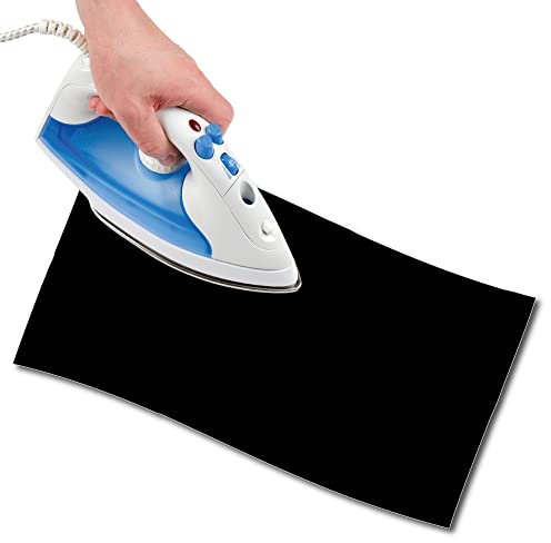 USIT, Salvastrappi Termoadesivo in Cotone, 48x11,5 cm, Leggero e Resistente, 1 Pezzo, Nero