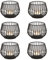 Schmucks HOME Deko Windlicht 6X Teelichthalter schwarz Metall 12x9 cm Outdoor (Metall 6)