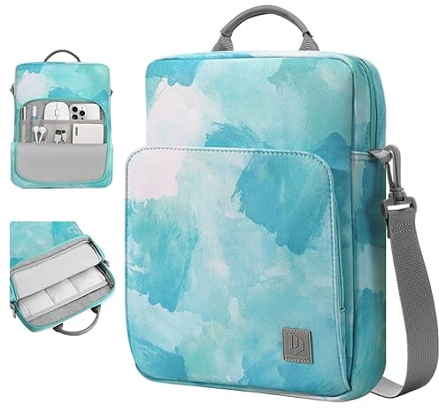 Dadanism 9-11 Inch Tablet Sleeve Bag Carrying Case with Shoulder Strap for iPad (A16) 11, iPad 10th Gen 10.9 Air 5/4, i-Pad Air/Pro 11, i-Pad 9/8/7th 10.2, Galaxy Tab A9+ Plus 11,Sea salt green