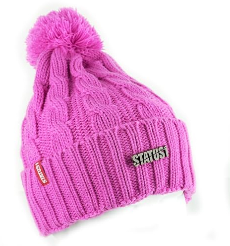 Status1 Girls Beanie mit Bommel | Feuerwehr | Rettungsdienst | THW | Polizei | Strickmütze | Wintermütze | Lebensretter