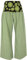 GURU SHOP Weite Marlenehose, Wellnesshose, Yogahose, Boho Hose mit Breitem Bund - Grün/Lemon, Damen, Size:XL