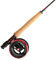 Greys Tail Leichte Fliegenfischrute und Schwanz, große Dorn Disc Drag Reel Combo Lieferung in Reisekoffer, 4 m 9/10 WF9