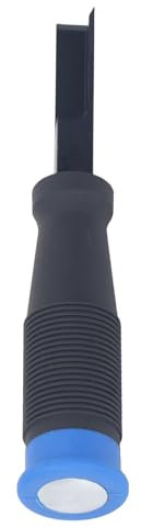 LUCKDANO Chrome Vanadium Steel Right Angle Chisel with TPR Handle for Woodworking Slotting Cutting