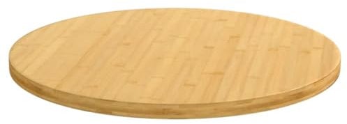 FOZICV Plateau rond en bambou, 90 x 2,5 cm de diamètre, table de salle à manger, travail, bureau et café - Meubles en bambou