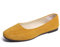 Rojeam Womens Flats Shoes Portable Pumps Ballet Flat Slip-on Ballerina Pumps Shoes Ladies Loafers, Apricot Yellow, Size 3