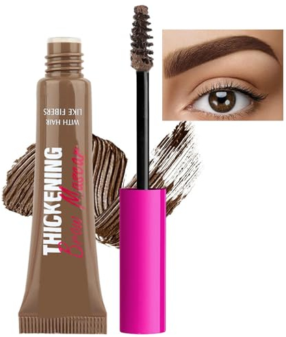 EONFAVE Wasserdicht Augenbrauen Gel, Lang Anhaltend Natürlich Nicht Klebend Augenbrauenfarbe Und Styling Gel, Vegane Formel, Mit Haarähnlichen Fasern, Für Längere Und Dichtere Wimpern
