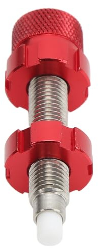 Fdit Archery Pressure Button Red Aluminum Alloy Plunger for Recurve Bow, Material for Long-Term Use, Includes Inner Hex Wrench and Gasket