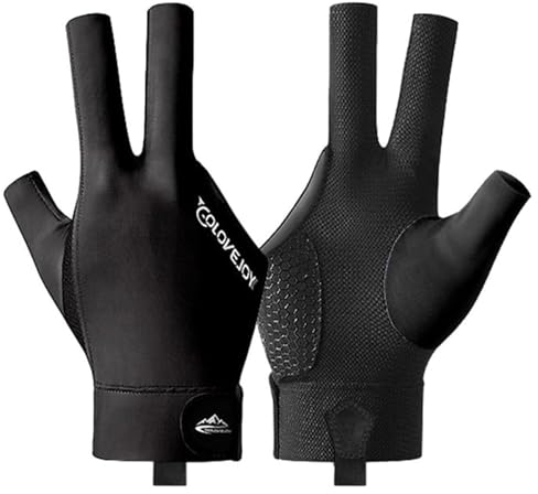 ITECHNIK Billiards Billard Handschuh, Snooker Handschuhe, Billiard Pool Cue Glove, rutschfeste Poolhandschuhe, Verstellbare Poolhandschuhe, Geeignet für Pool-Spiele, Snooker.Only The Left Hand
