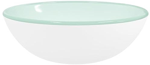 Vasque à Poser, Lavabo à Poser Lavabo Lave Main Lavabo Verre trempé 35x12 cm Blanc