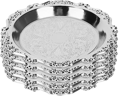 Ciieeo 6pièces Lot De Plateaux De Service Vintage Pour Fruits Bonbons Collations Et Apéritifs Adaptés à Diverses Occasions De Fête