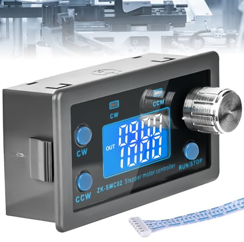 Schrittmotor Controller, DC 5-30V Schrittmotor für NEMA 17 23 Motor DC5-30V 4A Integrierte Platine einstellbare Vorwärts/Rückwärts-Impuls-Geschwindigkeits Winkel mit Display