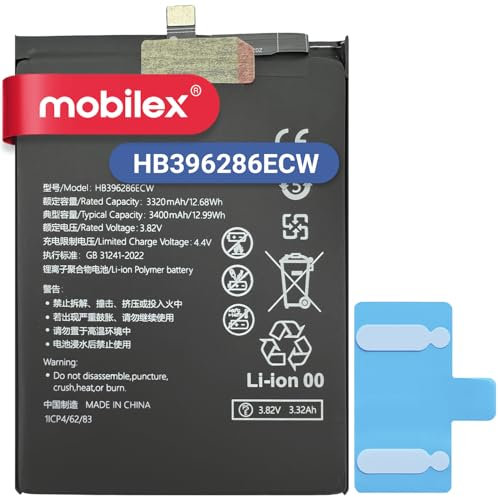 MOBILEX® Batteria per Huawei X | 5000mAh - OEM | Ricambio interno con adesivo | Capacità originale (HB396286ECW - P Smart 2019)