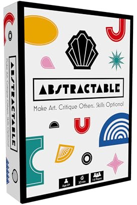 Gibsons Abstractable Creative Magnetic Family Game – Quick-Thinking Party Game for Ages 6+, 1–6 Players – Fun Artistic Challenge with 200+ Shapes – 20-Minute Rounds for All Ages