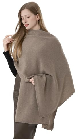 HOPETLA Kaschmir-Wickeltuch, warm, weich, gestrickt, Stola für Damen, Flugzeug, Reise, Decke, Schal, 221 x 71,1 cm, extra groß, Pashmina