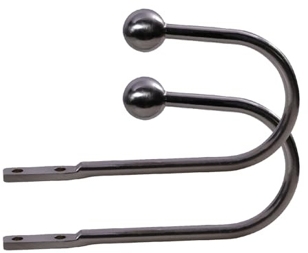Lister Cartwright Curtain Hold Backs 2 x Metal Curtain Holdback Decorative Drapery All Fixing Included (Gun Metal, Ball)