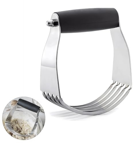 Pastry Cutter & Dough Blender Set, Heavy Duty Stainless Steel Baking Tools | Ergonomic Non-Slip Grip, Ideal for Flaky Pie Crust, Biscuits, Scones & Pastry Dough
