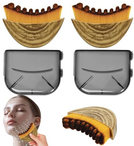 TUTUO Lymphatische Gesichtsbürste, Lymphbürsten gesicht, Lymphatic Contour Face Brush, Empfindliche Haut für Gesicht, Kinn und Jawline Sculpting, Ergonomisch Gestaltet