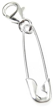 Maldon Jewellery Sicherheitsnadel Sterlingsilber-Clip-Anhänger mit kleiner Öffnung .925 x 1 Sicherheitsnadel-Anstecknadeln