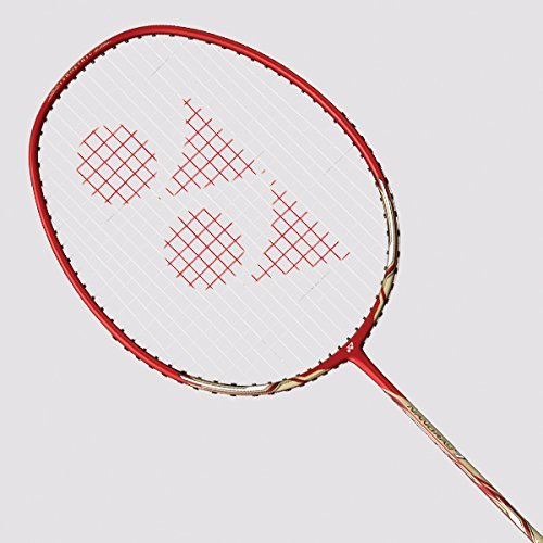 Yonex Badmintonschläger Nanoray Serie 2018 mit Vollabdeckung Professioneller Graphit Carbon Schaft Leichter Wettkampfschläger High Tension Fast Speed Performance (NR7 - Rot, 1 Stück)