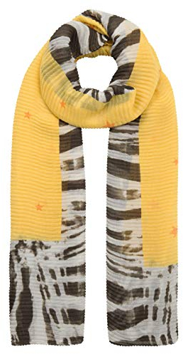 CODELLO Damen Plissee-Schal im Mustermix aus recyceltem Polyester