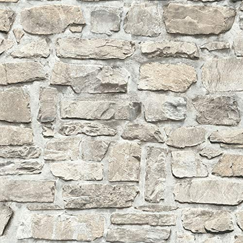 Steintapete Tapete Steinoptik Naturstein-Tapete Beige Crème Grau Vliestapete Beige Crème Grau | Tapeten online kaufen