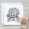 NEWSTAMPS Stempel Hortensie Motivstempel groß aus Holz & Gummi zum Karten basteln, Holzstempel, Blumen, Pflanzen, Floral, Wiese, Gräser, Scrapbook, Textilstempel, Deko, Kinder