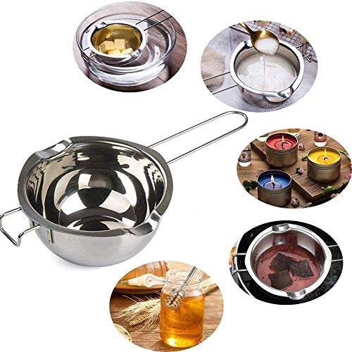 NC 400 ML 304 Bol à Fondre en Acier Inoxydable pour Beurre, marmite à Fondre au Bain-Marie de qualité supérieure pour Chocolat, Fromage, Sucre, Beurre, Fromage, Caramel